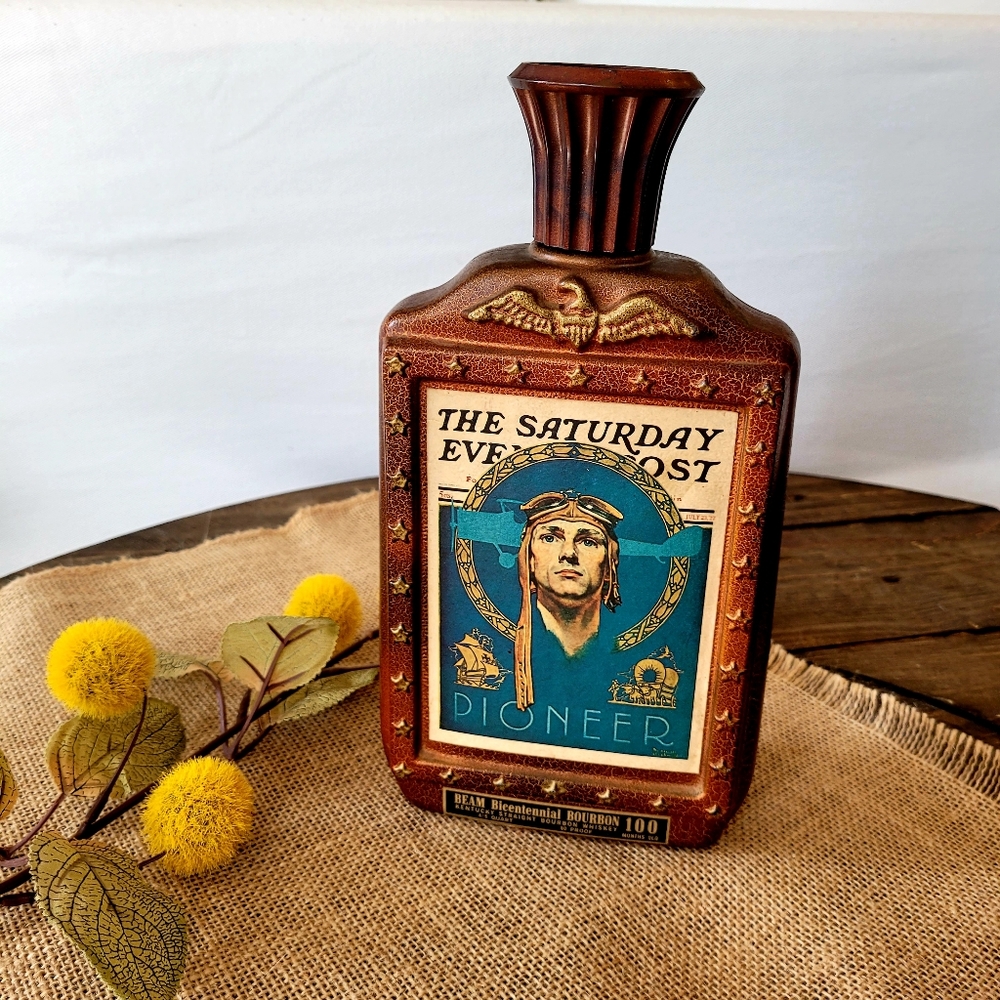 1976 Jim Beam Bicentennial Bourbon bottle, The Saturday Evening Post "Pi…
